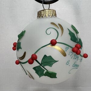 KREBS Collector's Series Ornament Holly Elegance 1998 B. Everey Signed Vtg